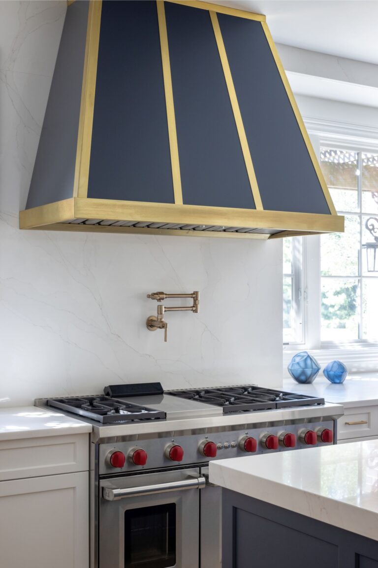 PS12 - Blue - Brass - Showcase Kitchens