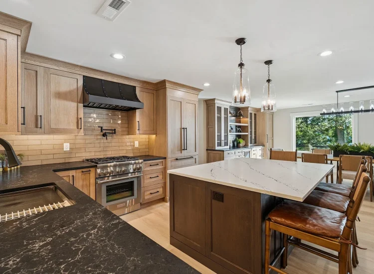 PS11 - Aged Bronze Canopy - Painted Trim Granite State Cabinetry
