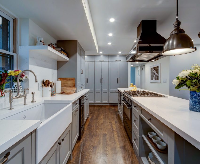island range hood sized for open concept kitchen