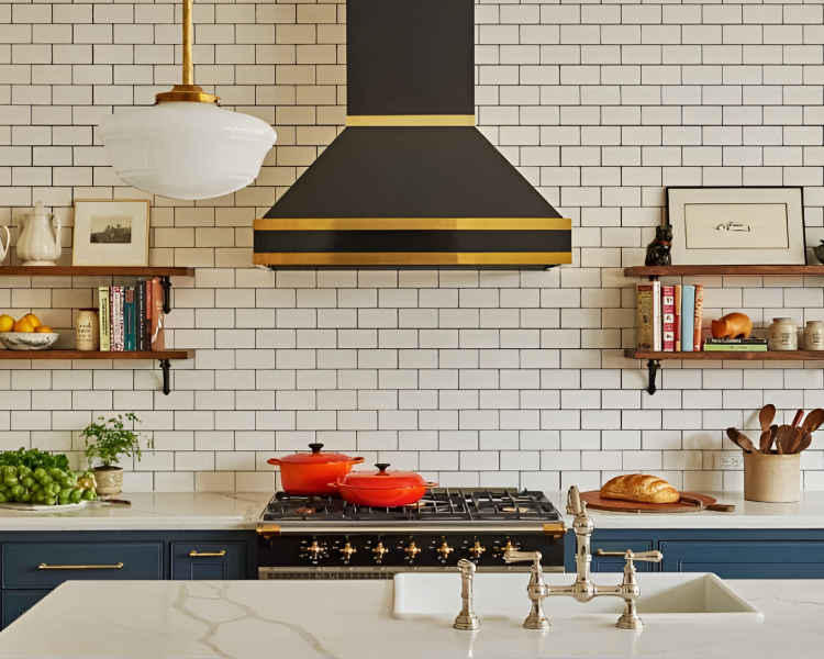 custom Modern Aire hood in finished kitchen design
