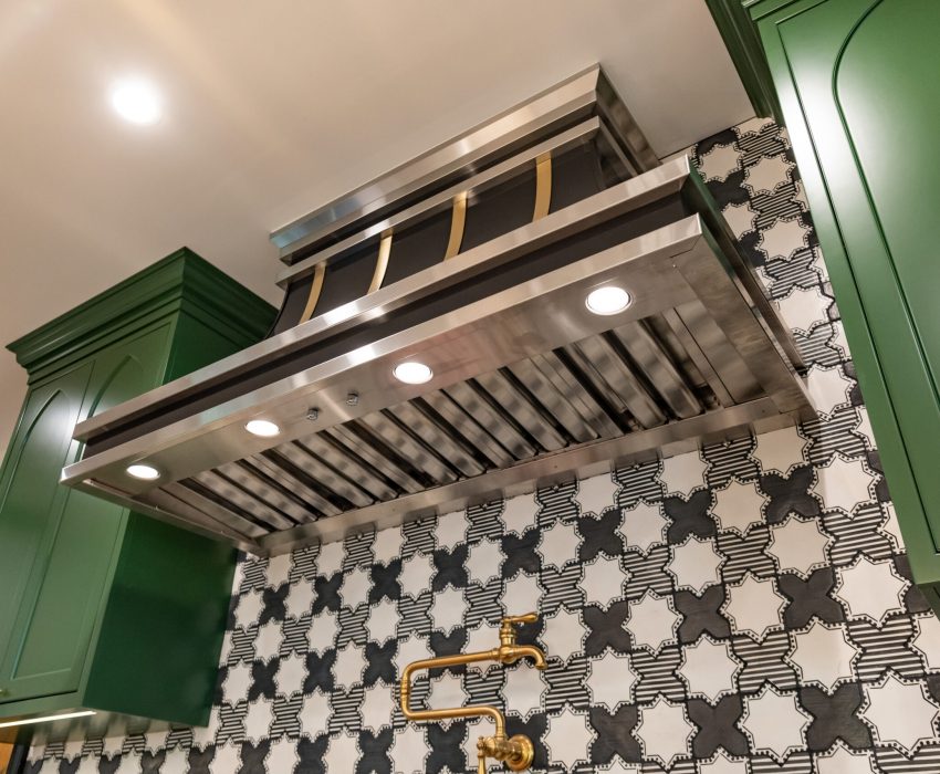 stainless steel range hood liner before installation